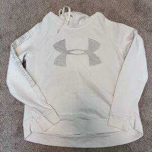 Under Armour Cream Hoodie with Gray Logo